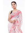 SOFT JAMDANI DHAKAI OFF WHITE BODY WITH ALL OVER MULTICOLOURED THREADWORK