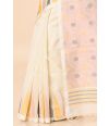 Temple Border Saree with Copper Glow Dhakai Muslin