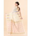 Temple Border Saree with Copper Glow Dhakai Muslin