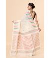 Off-White Dhakai Muslin with Temple Border Charm