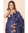 BLUE & GOLD PAITHANI SILK SAREE WITH MATCHING BLOUSE PIECE