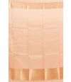 soft, luxurious peach saree with delicate golden zari detailing and MATCHING BLOUSE PIECE