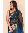 BLACK BODY MULTI COLOURED THREAD WORK SOFT DHAKAI