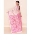 PRINTED KATHA STITCH ON KHADI COTTON, MATCHING BLOUSE PIECE