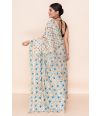 PRINT & KATHA ON KHADI COTTON, MATCHING BLOUSE PIECE