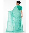 AQUA GREEN GHICHHA SILK, SELF THREAD DESIGN ON PALLU WITH MATCHING BLOUSE PIECE