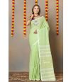 SOFT GREEN COTTON HANDLOOM