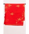 RED SHAWL WITH ALL OVER EMBROIDERY WORK