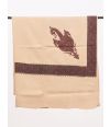 BISCOTTI COLOURED PLAIN BODY TRADITIONAL SHAWL NARROW BORDER WITH EMBROIDERY 