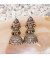 ANTIQUE OXIDISED GERMAN SILVER JHUMKAS 