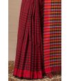 ALL OVER CHEQUERED  PURE HANDLOOM SAREE