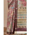KALAMKARI PRINT ON MULBERRY HUE SEMI TUSSAR