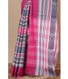 BEAUTIFULLY COMBINED PINK BLUE THREAD - COTTON HANDLOOM SAREE