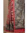 BEAUTIFULLY PRINTED PURE TUSSAR SILK SAREE