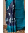 Blue Ombre Shibori on Ghachhi Tussar
