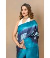 Blue Ombre Shibori on Ghachhi Tussar