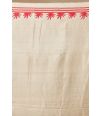 FLORAL KANTHA WORK ON PURE TUSSAR SILK SAREE
