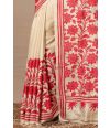 FLORAL KANTHA WORK ON PURE TUSSAR SILK SAREE
