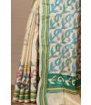 KANTHA WORK ON PURE TUSSAR SILK SAREE