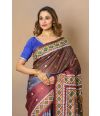 Rajwadi  Resham Gujarati Threadwork pure silk saree