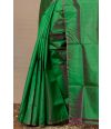 SOLID DUAL GREEN SHADE PURE SILK SAREE