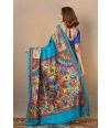 MULTICOLOUR KANTHA WORK ON PURE TUSSAR SILK SAREE
