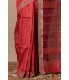 PURE GHICHHA TUSSAR SILK SAREE WITH SUBTLE ZARI WORK