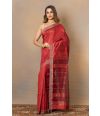 PURE GHICHHA TUSSAR SILK SAREE WITH SUBTLE ZARI WORK