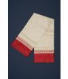 6 INCHES RED BORDER BODY PLAIN TRADITIONAL SILK GARAD SAREE