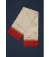 5 INCHES RED BORDER, WITH ALL OVER ZARI BUTI TRADITIONAL SILK GARAD SAREE