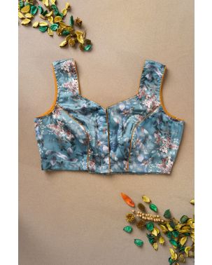 FLORAL MODAL SILK ALTERABLE BLOUSE