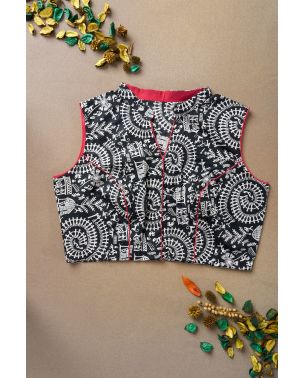 WARLI PRINTED COTTON ALTERABLE BLOUSE