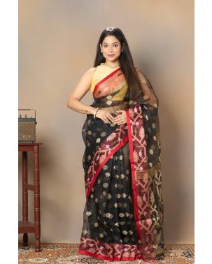 MIDNIGHT BLACK - DHAKAI MUSLIN DRAPE