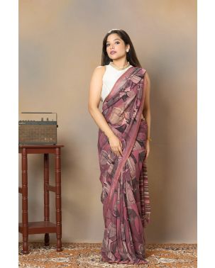 SOFT GEOMETRIC GLOW PRINTED CHIFFON DRAPE