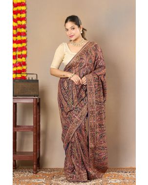 MULTI-HUED THREADWORK GEORGETTE