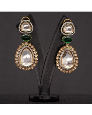 REGAL KUNDAN & STONE STUDDED EARRING