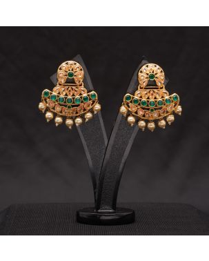 Gold Plated Antique Pearl Earring