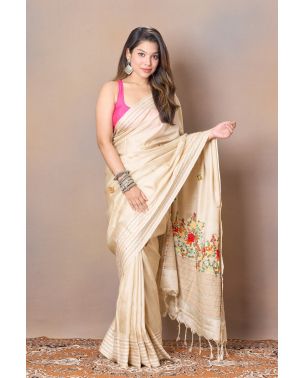 PEARL GLOW EMBROIDERED TUSSAR