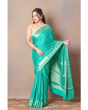 SEA FOAM SHADE GEORGETTE