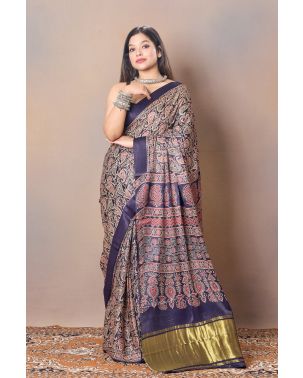 INDIGO AURA MODAL SILK SAREE
